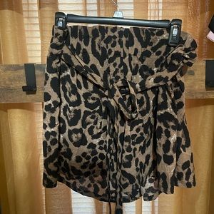 SHEIN 1XL leopard paper bag shorts